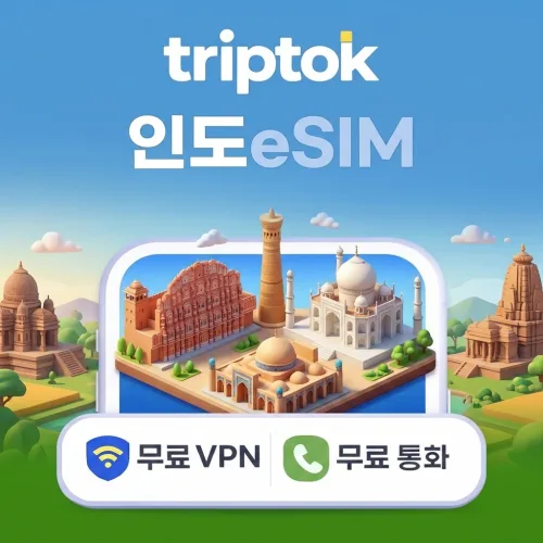 인도 5G 데이터 Jio Airtel 전화/VPN 무료 델리 여행