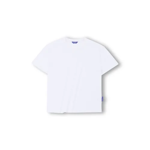 절개 크롭 반팔 티셔츠 여름 반팔티 남녀공용(WHITE)