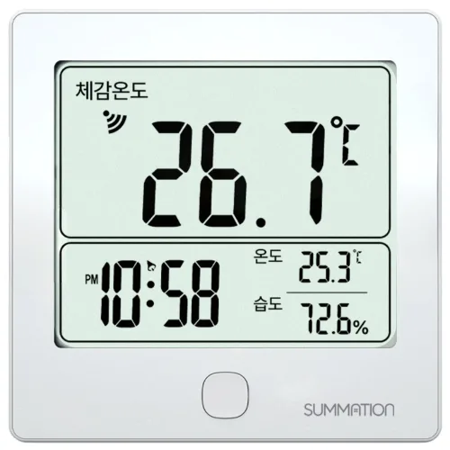 디지털 체감온도계 써메이션 SM-1 체감온도 측정기 온습도계, 1개, White
