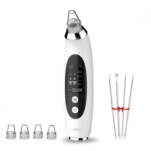 루아모 블랙헤드 앤 피지흡입기 V1 + 압출 핀셋 4종 세트, V1(피지흡입기), 혼합색상
