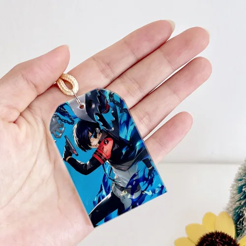 페르소나 3 리로드 캐릭터 아크릴 반투명 키링 열쇠고리 키홀더 장식 굿즈 4 x 6 cm