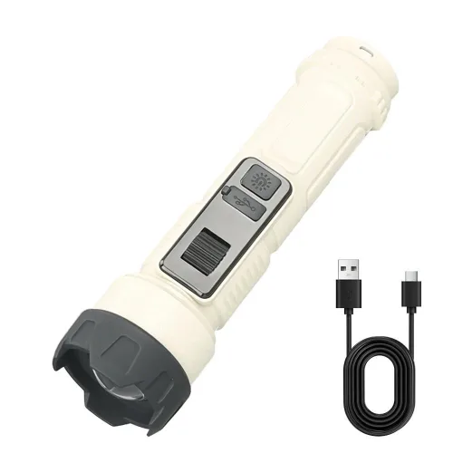 고출력 LED 손전등 USB 충전식 토치 사이드 라이트 텔레스코핑 줌 라이트 야외 캠핑 하이킹 비상 랜턴