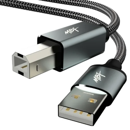 엠비에프 USB2.0 AM to BM 차폐 메탈케이블 MBF-UB212MT, 1개, 1.2m