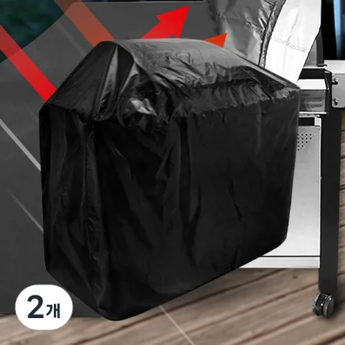 와이엠테크 캠핑 바비큐 그릴 방수 보호 커버 덮개 L 145x61x117cm, 2개