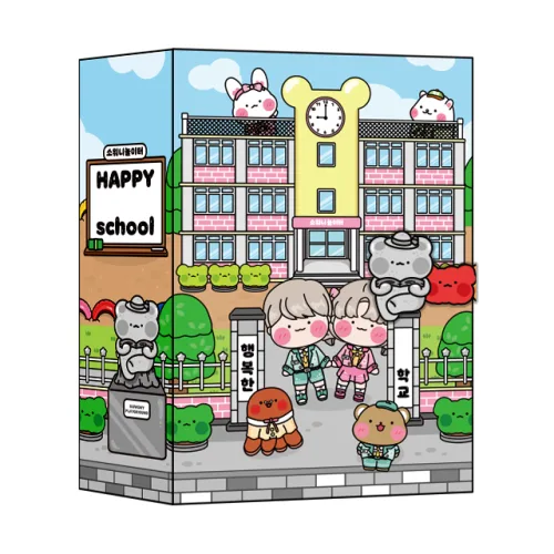 소워니놀이터 학교 스퀴시북 DIY 만들기 키트, 기본구성+손코팅지+풀테이프+투명테이프, 1개