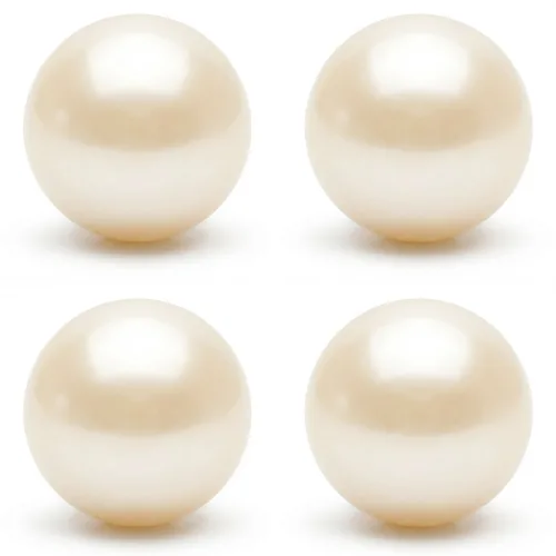 진주단추 10mm 터널형 진주알 진주콩, 1봉, 진주터널콩단추10mm(아이15개)