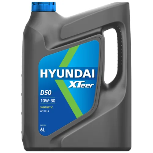 [현대엑스티어 정품] D50 합성엔진오일 10W-30 6리터 디젤 전용, 6L, 1개, 10w30