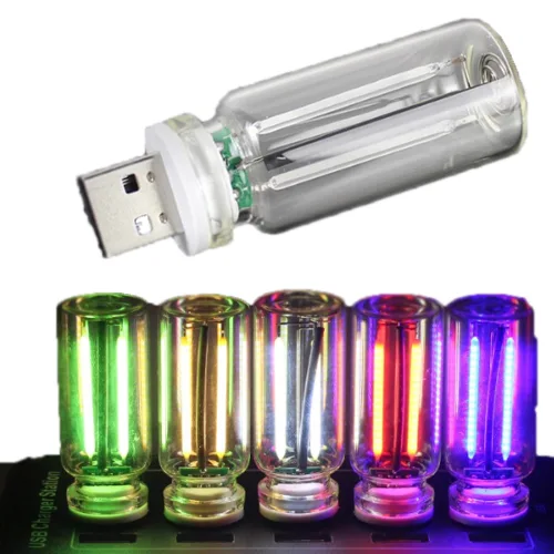 차량 USB 유리 무드등 다색 조절 방수 저발열 간편설치 모든차종 호환 차량 실내 인테리어 조명, 1개, 흰 빛