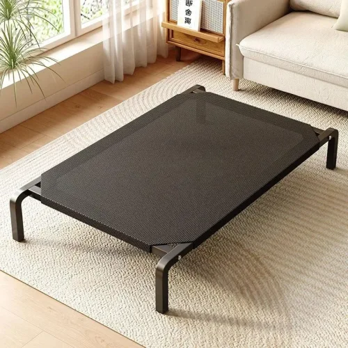 SOLCHANHI 반려동물 통기 메쉬 해먹 침대, 블랙, 1개