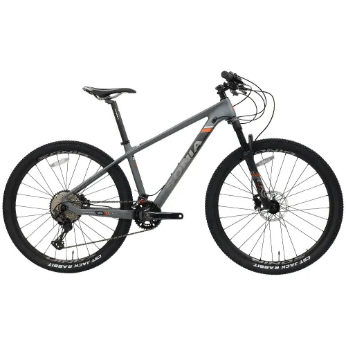 소니아 라피드89 MTB 산악 자전거 카본 27.5인치 시마노 XT 미조립, 1개, 180cm, 14인치 그레이오렌지