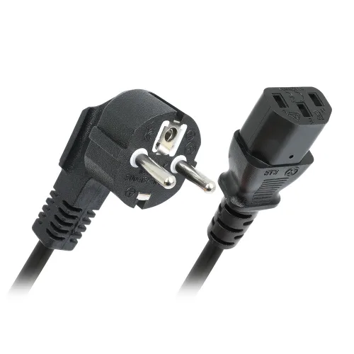 KC인증 파워케이블 2M AC 220v PC 컴퓨터 일자형 파워코드 모니터 전원선 노트북 아답터 3구 ㄱ자 플러그, 1개