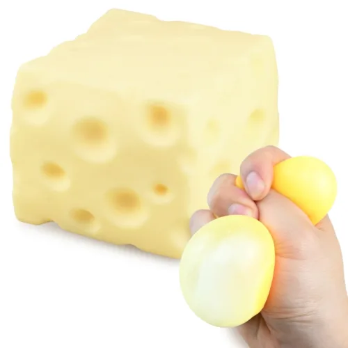 토이토 치즈빵 말랑이 스트레스볼 치즈 스퀴시 8cm, 옐로, 145g, 1개
