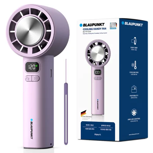 블라우풍트 에어튠 120단 초경량 아이스 쿨링 BLDC 핸디 휴대용 손 선풍기, 퍼플, BLP-PF101P