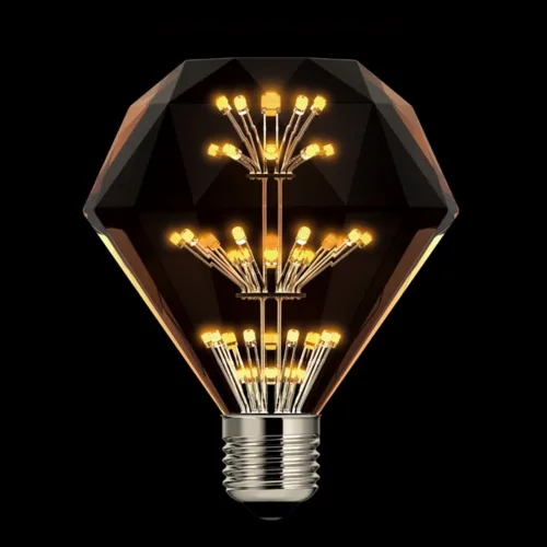 LED 전구 디자인램프 눈꽃 D95 다이아몬드 에디슨 카페 인테리어 감성 캠핑, 5개