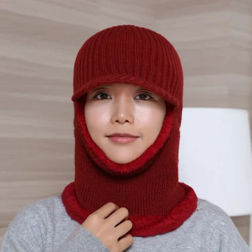 PLUS 넥워머 니트목토시 가성비 일체형니트모자