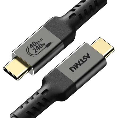 아트뮤 USB-IF USB4 240W 5A C타입 PD 케이블 40Gbps 블랙, 1개, 1m