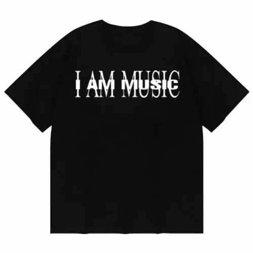 Rapper Playboi Carti I Am Music 새 앨범 커버 그래픽 프린트 남성 캐주얼 빈티지 남성 힙합 오버 사이즈 T 셔츠 남성용 라운드넥 반팔 그래픽 티셔츠 탑