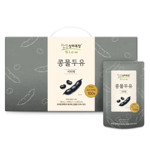 상하목장 콩물두유 서리태, 15개, 180ml