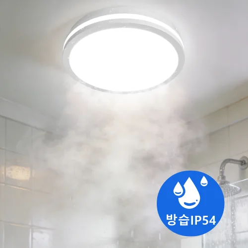 WHAREIDI 방습등 LED 화장실조명 삼색변환 인아웃조명 30W, 화이트
