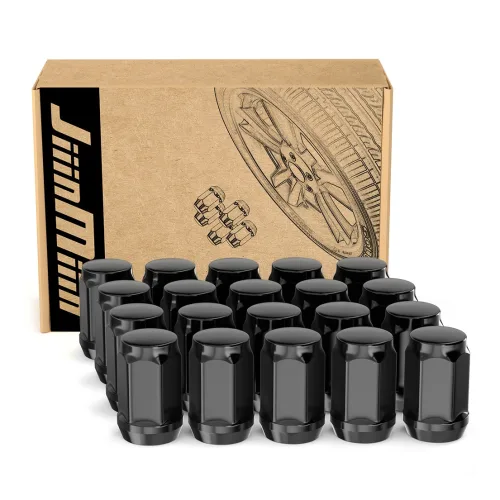 JiiinMiiin 자동차 M12X1.5 현대 기아 호환 6각 휠볼트 휠너트, 블랙, 20개