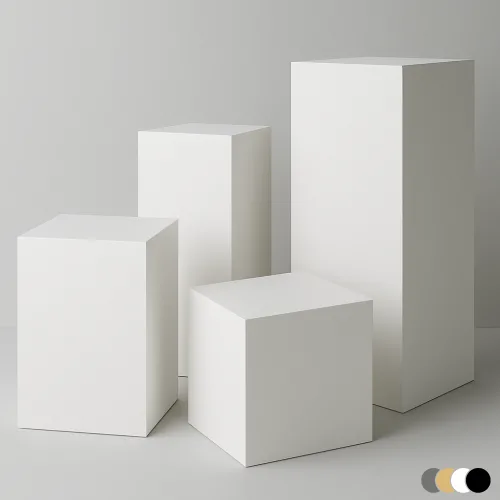 전시다이,30*30*70 사이즈,사각전시다이,디스플레이박스,사각스툴,촬영소품, 1개, 화이트