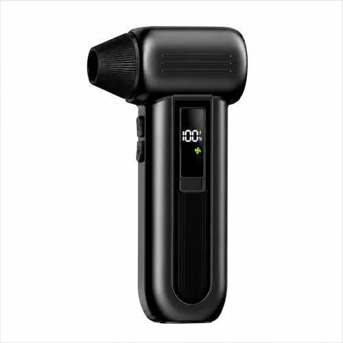 TROKY 강력 무선 에어건 차량용 청소기 미니 핸디 청소기 3단계 터보 제트 블로워 135000RPM 배터리 잔량 표시, A13, 블랙
