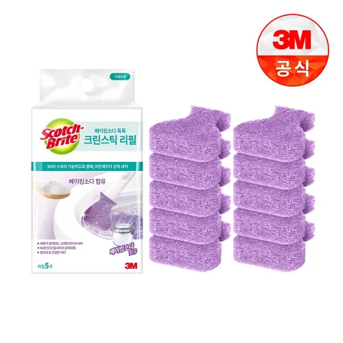 [3M]크린스틱 베이킹소다 변기청소 리필10입