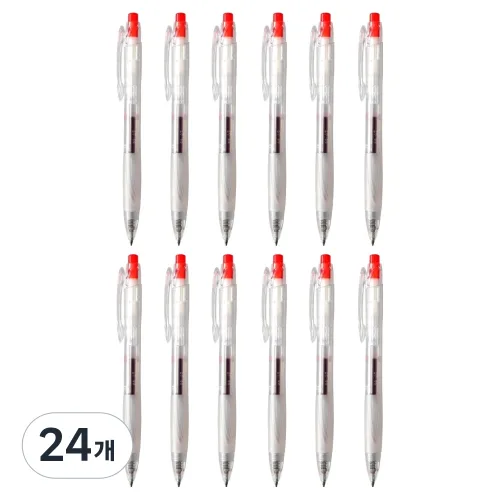 모닝글로리 M7 초저점도펜 0.7mm, 적색, 24개