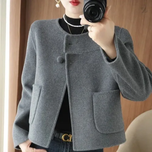 708090 여성용 멀티 코디 숏 정장 후드 자켓