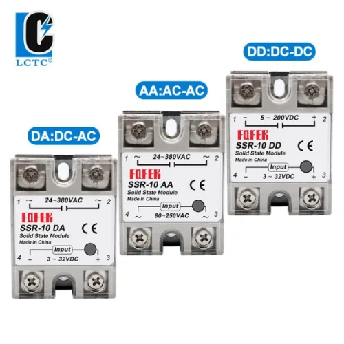 단상 솔리드 스테이트 릴레이 모듈 SSR-DA AA DD 10A 25A 10 개
