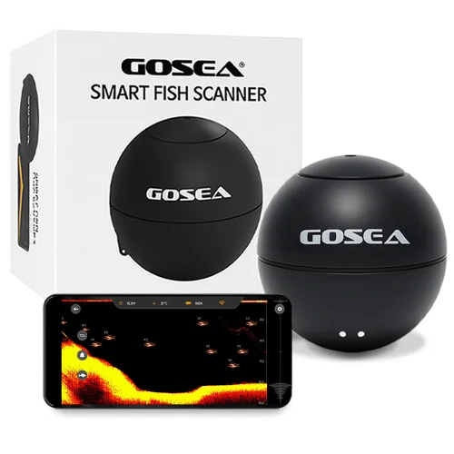 GOSEA 스마트 피쉬 스캐너 휴대용 어군탐지기 무선 어탐기, GSF-E01