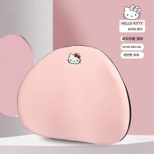Sorpci 헬로키티 차량용 목쿠션 허리받침대 캐릭터 쿠션 베개 메모리폼