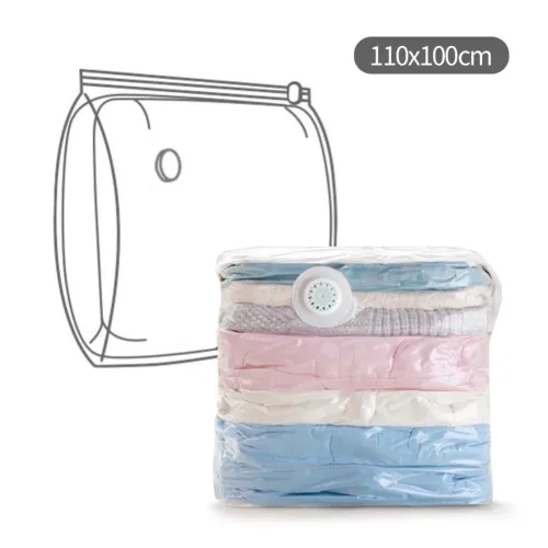 맨손 압축 팩 110x100cm 이불 겨울옷 패딩 진공 보관