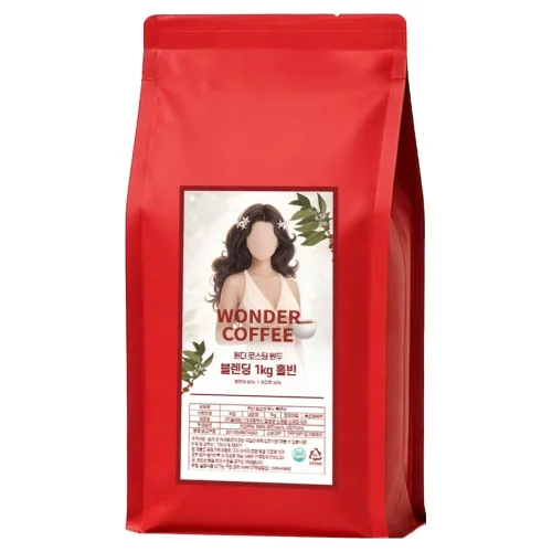 헬리빈 원더 로스팅 블렌딩 원두 홀빈, 1개, 1kg, 홀빈(분쇄안함)