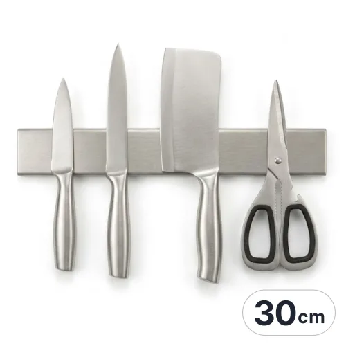 코코바움 스텐304 자석 칼걸이, 30cm, 1개, 실버