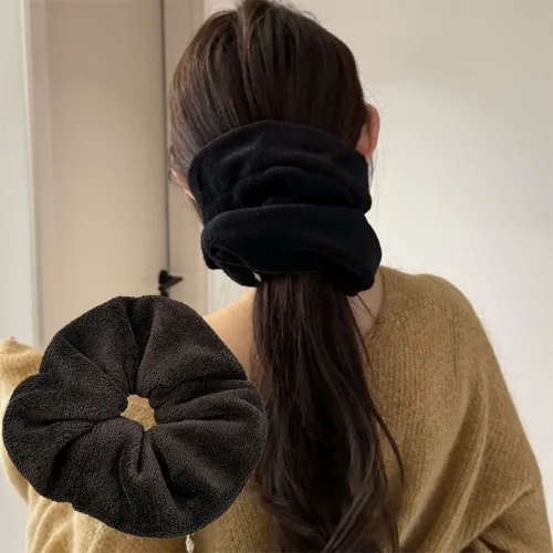 [19cm] 프리미엄 밍크 초대형 곱창밴드 대형 곱창머리끈 헤어슈슈