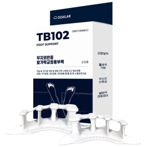디스크랩 무지외반증 실리콘 엄지 발가락교정기 TB102, 1개