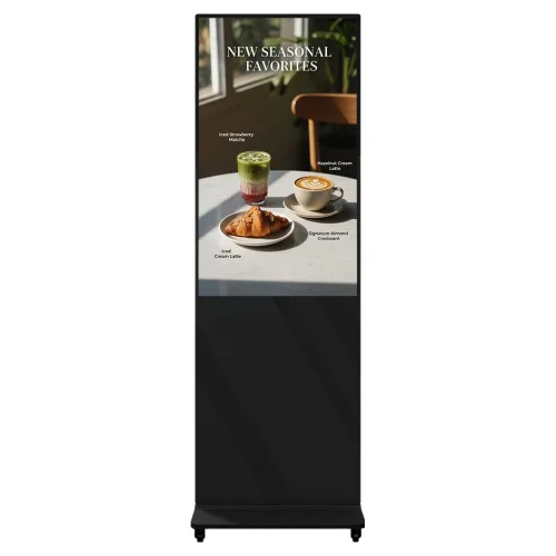 카멜 4K UHD 광고용 이동식 스탠드 디지털 사이니지 방문설치, 109.2cm, CDS4320S(블랙)