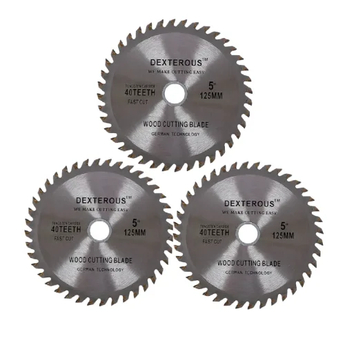 플로메리아 목공용 그라인더날 5인치 외경125mm 내경22.23mm 3개입 목공 톱수40개 초경팁 목재용 절단날 원형 톱날 초경 톱수40개 팁쏘 목공날 목공톱날