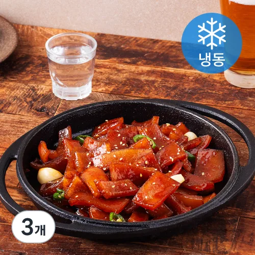 [로켓프레시] 에브리쿡 매콤양념 돼지 껍데기 (냉동), 300g, 3개