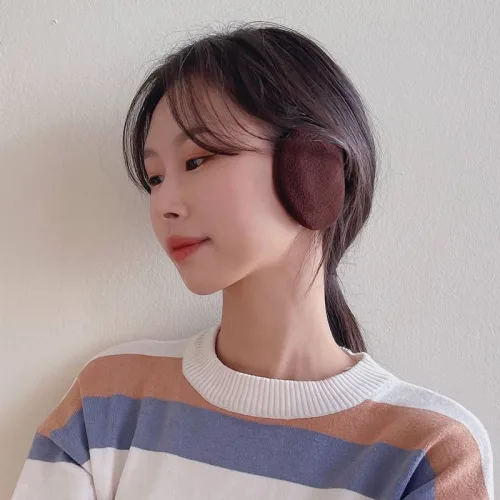 팬시온 퍼 분리형 귀마개 똑딱이 귀덮게 끈없는 이어머프
