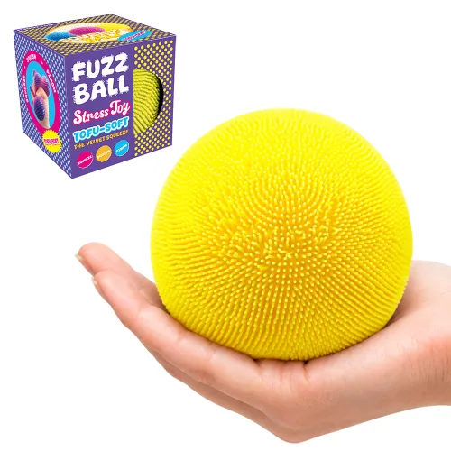 Wakku 스트레스볼 복슬복슬 슬랑이 말랑이 반려동물 같은 힐링 촉감, 노란색, 88g, 1개