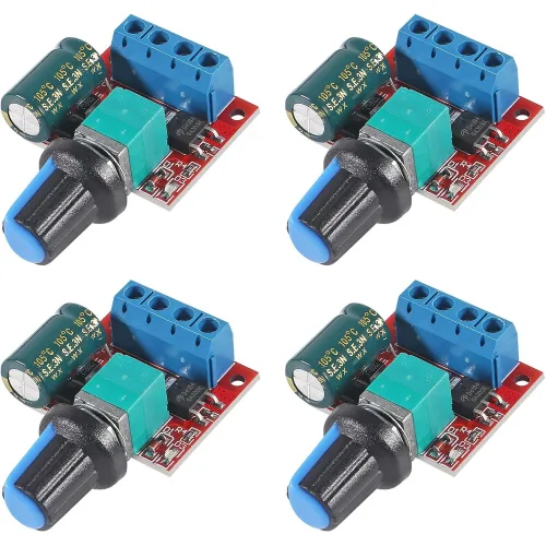 4개 DC PWM 모터 속도조절 모듈 5A 90W 4.5V-30V 다기능 가변속 컨트롤러, 4개