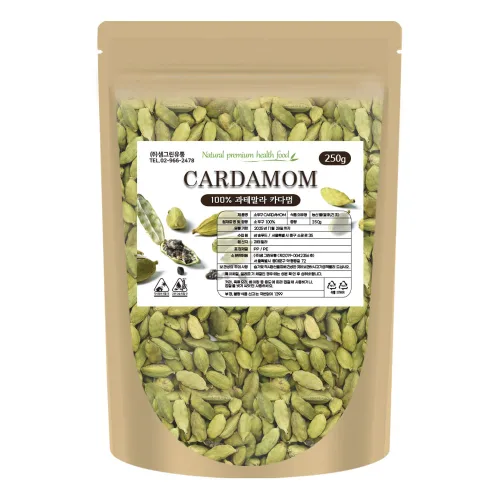 카다멈 그린 카다몸 카다몬 소두구 과테말라 Cardamom 천연 향신료, 1개, 250g