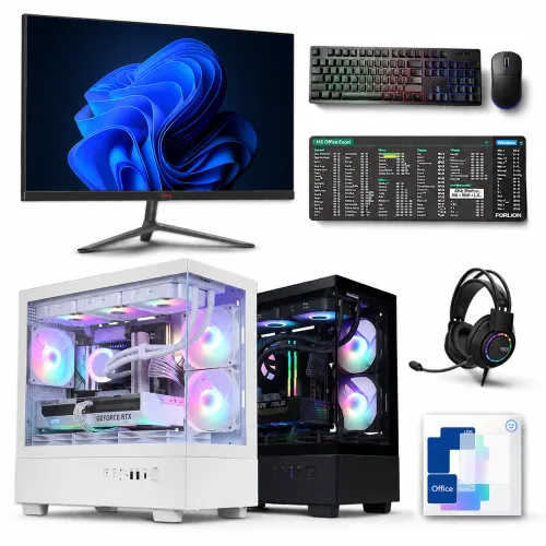 포유컴퓨터 게이밍 컴퓨터 풀세트 조립 PC 윈도우 모니터포함 본체 데스크탑, PC29
