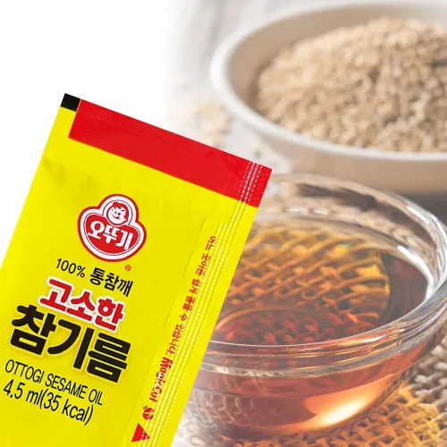 지케이푸드 오뚜기 일회용 고소한참기름4.5ml (100개) 미니참기름 업소용 대용량