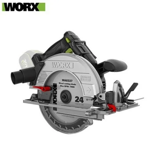 웍스 충전 원형톱 WU538H.9 20V 7인치 185mm 휴대용 재단 절단기 베어툴