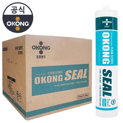오공 실리콘 SS900 무초산형 창문 창틀 실리콘 실란트 반투명, 반투명 1박스