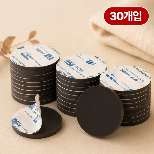 데이앤픽 원형 자석 테이프 스티커 25mm x 2mm, 30개, 단일색상