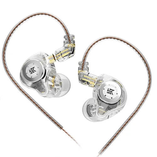 Keephifi KZ EDX Pro 게이밍 이어폰 IEM 이어 모니터에 1DD 유선 연결, 10mm 다이내믹 드라이버 포함 베이스 사운드, 투명